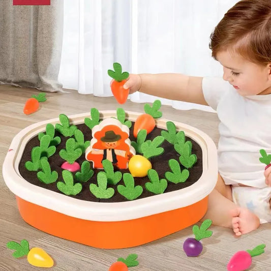 Baby Montessori Toys For Toddler Toys Educational Colorful Shape Toy Pull Carrot Set Counting Discouvery Toys For Kids Learning ShopOnlyDeal