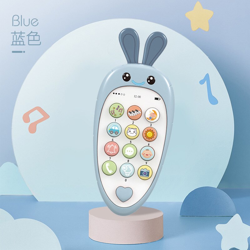 Baby Phone Toy Music Sound Telephone Sleeping Toys With Teether Simulation Phone Kids Infant Early Educational Toy Kids Gifts ShopOnlyDeal