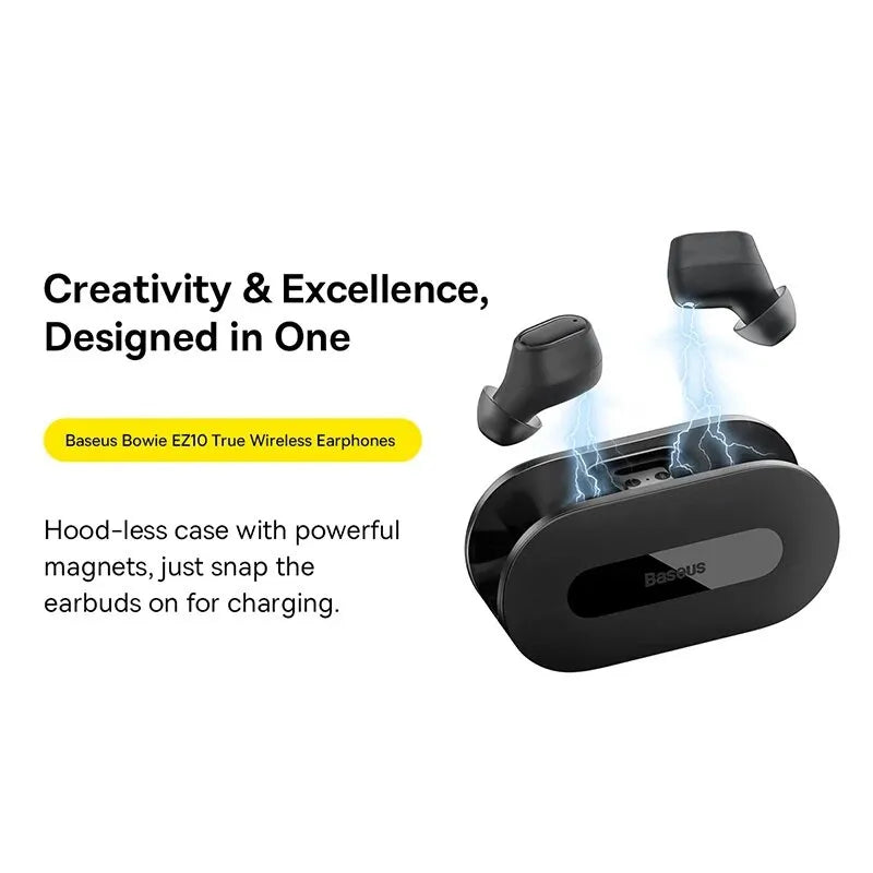 Baseus Bowie EZ10 TWS Earphone Bluetooth 5.3 Wireless Headphone Fast Charge Mini in Ear Earbuds Sports Headset 0.06s Low Latency Cutesliving Store