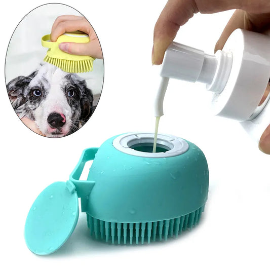 Bathroom  Puppy Big Dog Cat Bath Massage Gloves Brush Soft Safety Silicone Pet Accessories for Dogs Cats Tools Mascotas Products ShopOnlyDeal