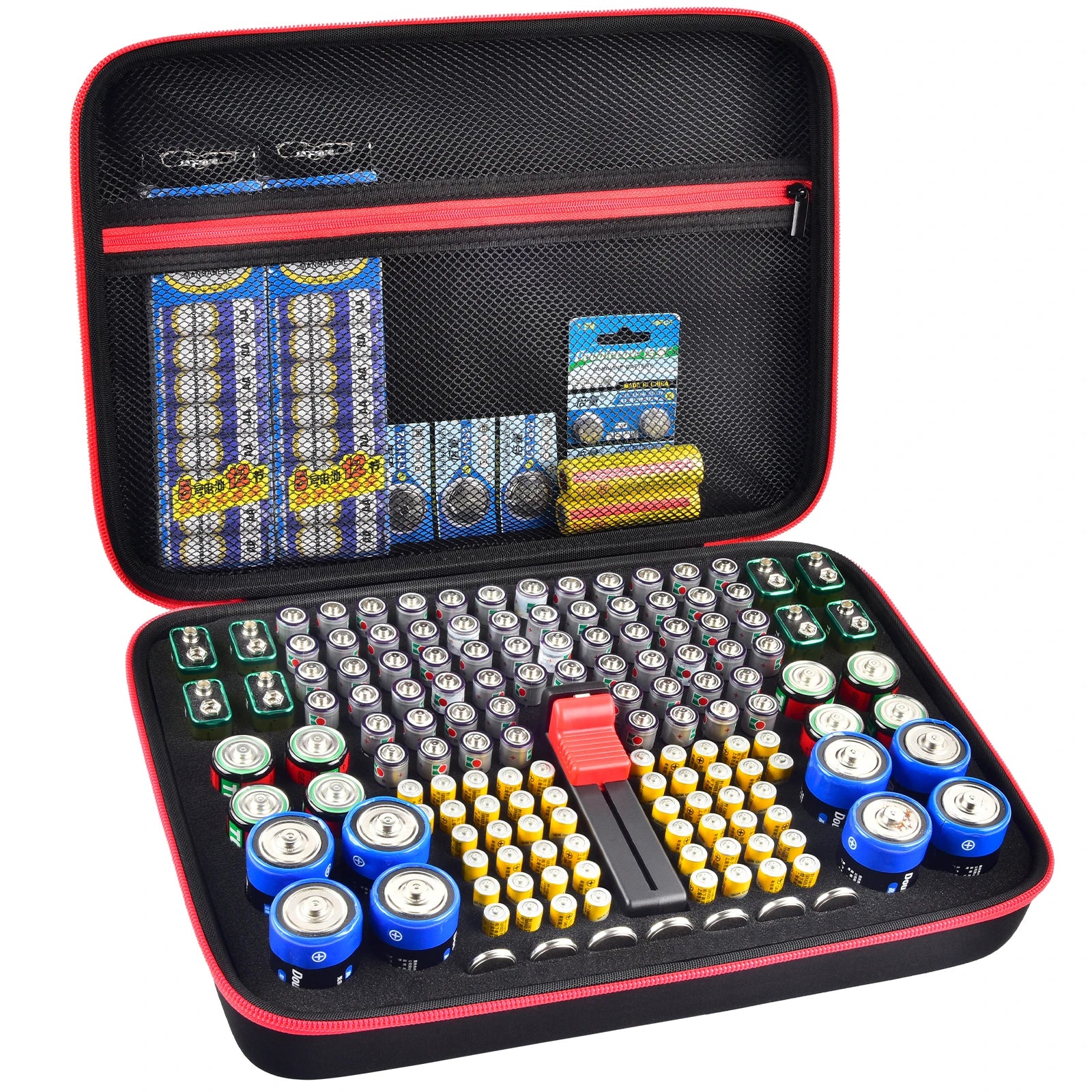 Battery Organizer Case Batteries Storage Holder Container with Tester Checker. Garage Organization Box ShopOnlyDeal