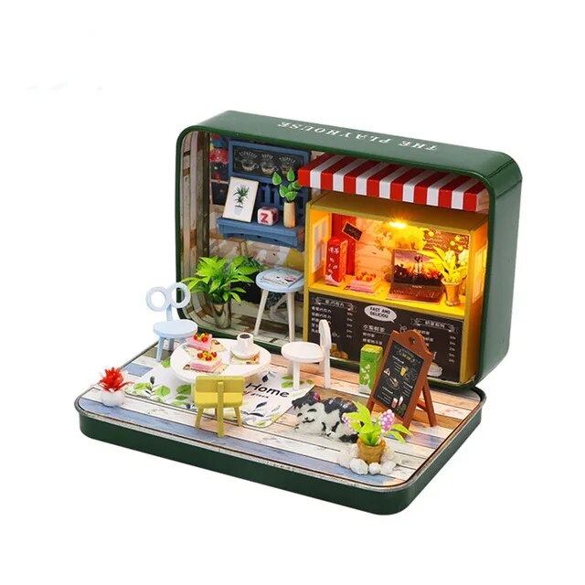 Box Theater Mini Doll House Prefabricated Miniature Diy Dollhouse Kit Furniture Case Toys For Children Birthday Gifts ShopOnlyDeal