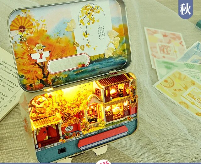 Box Theater Mini Doll House Prefabricated Miniature Diy Dollhouse Kit Furniture Case Toys For Children Birthday Gifts ShopOnlyDeal