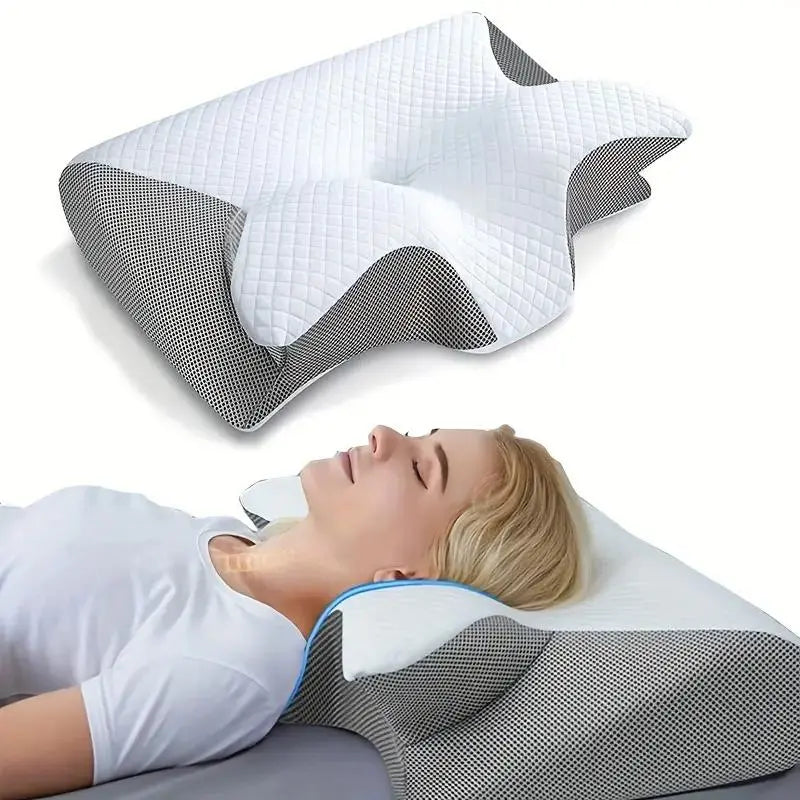 Butterfly Sleep Memory Neck Pillow Slow Rebound Comfortable Memory Foam Sleep Pillow Cervical Orthopedic Neck Massage Bed Pillow ShopOnlyDeal