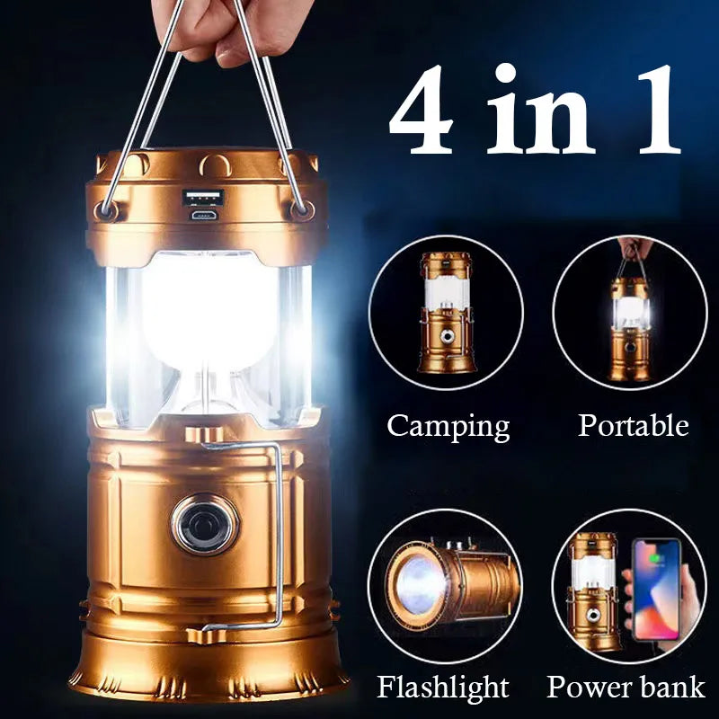 Camping Lamp USB Rechargeable Lantern Camping Light Flashlight Lighting Lantern Lamp Torch Outdoor Camping Light Waterproof ShopOnlyDeal