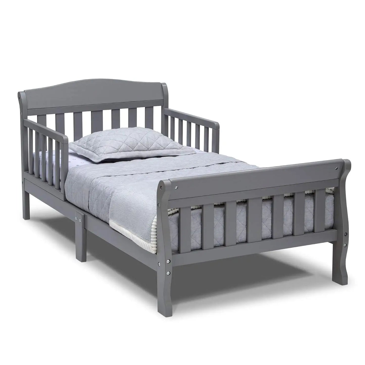 Children's Bedroom Frame Canton Toddler Bed, Greenguard Gold Certified, Grey, Kids Bed ShopOnlyDeal