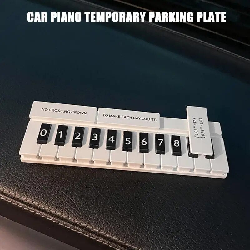 Temporary Parking Card Car Piano  Noctilucent Elegant Air Purification License StopSign Parking Telephone Number Plate Car Supply ShopOnlyDeal