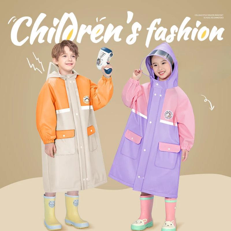 Cartoon Children's Raincoat Kindergarten Children with Schoolbag Position Collapsible Full Body Waterproof Children's Poncho New ShopOnlyDeal