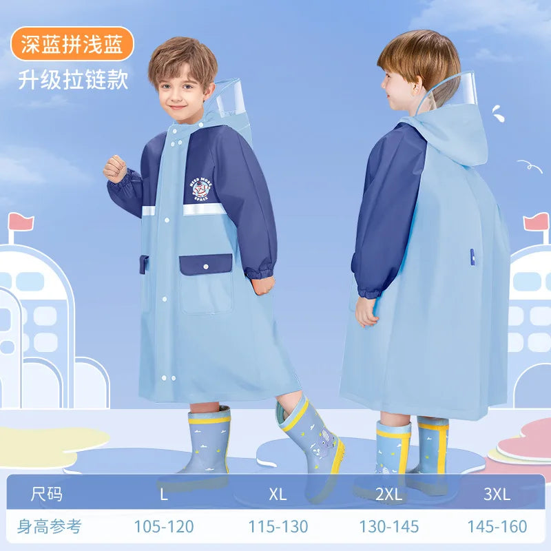 Cartoon Children's Raincoat Kindergarten Children with Schoolbag Position Collapsible Full Body Waterproof Children's Poncho New ShopOnlyDeal