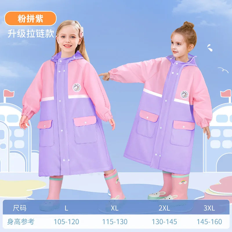 Cartoon Children's Raincoat Kindergarten Children with Schoolbag Position Collapsible Full Body Waterproof Children's Poncho New ShopOnlyDeal