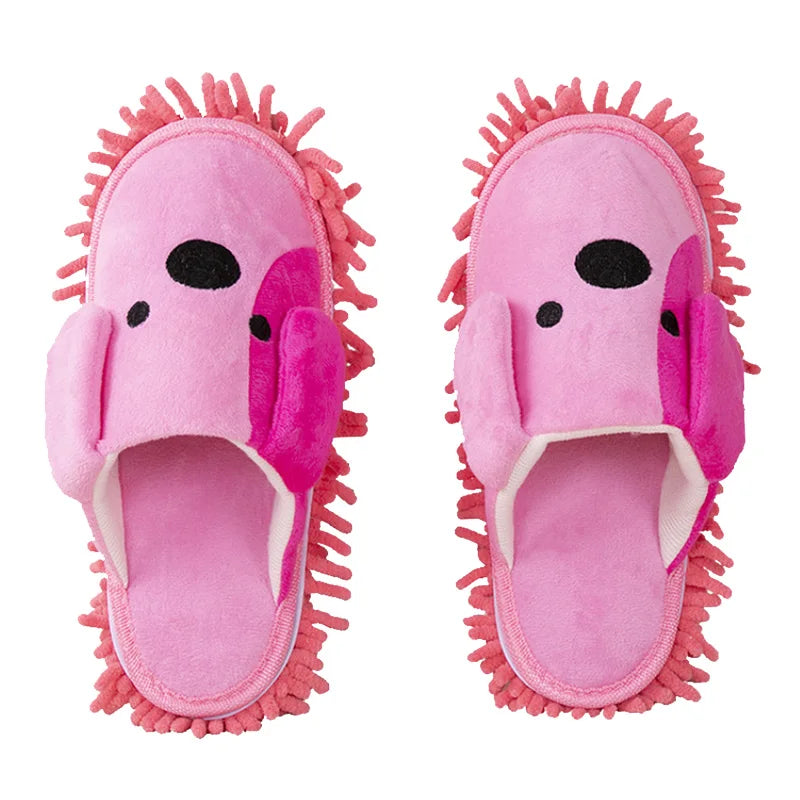 Cartoon Dog Lazy Mop Slippers Unisex Microfiber Cleaning Floor Dusting Slippers Detachable Mopping Shoes Household Tools New P & GG Warm H-ome Store