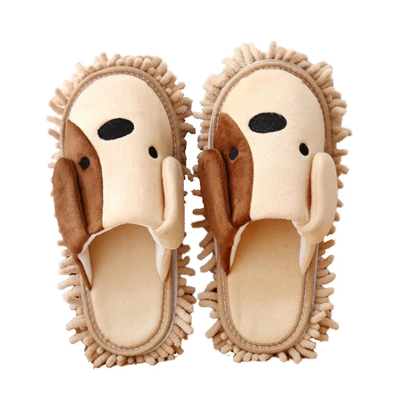 Cartoon Dog Lazy Mop Slippers Unisex Microfiber Cleaning Floor Dusting Slippers Detachable Mopping Shoes Household Tools New P & GG Warm H-ome Store