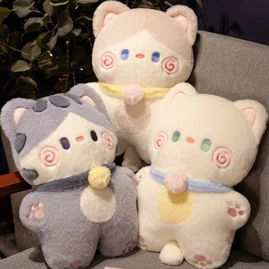 Hugging Cat Fluffy Toy Cartoon Cute Plush Stuffed Animals Pillow Soft Plushies Doll for Baby Girls Home Sofa Car Seat Decoration MEITINA Store