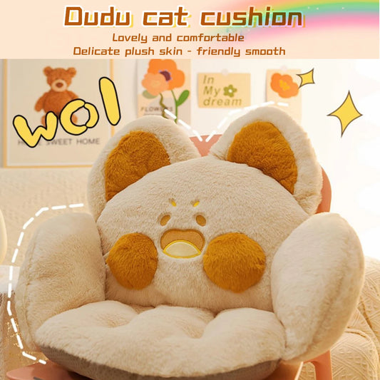 Kawaii Cat Cushion Pillow,Comfy Kawaii Chair Cushion,Necessary For Office And Bedroom,Single Seat Back,Home Decor Plush Seat Pads. ShopOnlyDeal