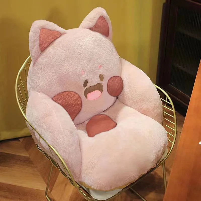 Kawaii Cat Cushion Pillow,Comfy Kawaii Chair Cushion,Necessary For Office And Bedroom,Single Seat Back,Home Decor Plush Seat Pads. ShopOnlyDeal