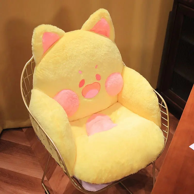 Kawaii Cat Cushion Pillow,Comfy Kawaii Chair Cushion,Necessary For Office And Bedroom,Single Seat Back,Home Decor Plush Seat Pads. ShopOnlyDeal