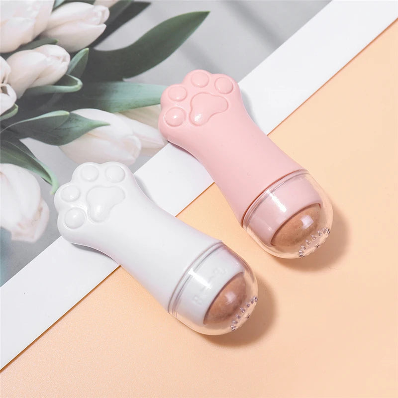 Cat Paw Face Oil Absorbing Roller  Volcanic Stone Blemish Remover Facial Shiny Changing Pores Oil Removal Massage Artifact Tools ShopOnlyDeal