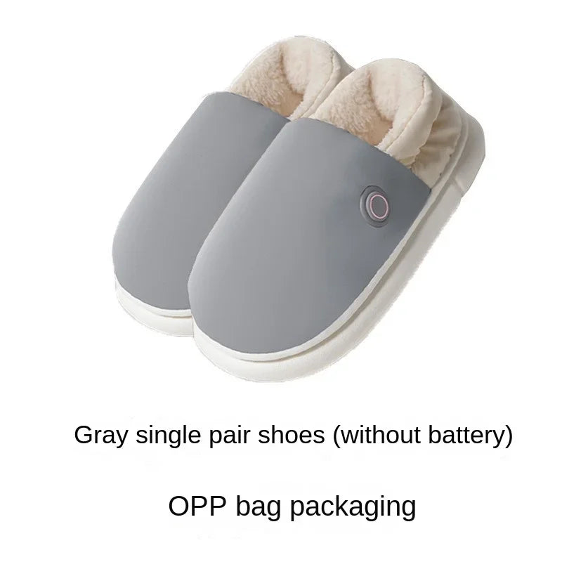 Heated Charging Usb Cotton Heating Slippers Smart Home Heating Shoes Usb Charging Heating Shoes Winterproof Warm Home Shoes Women ShopOnlyDeal