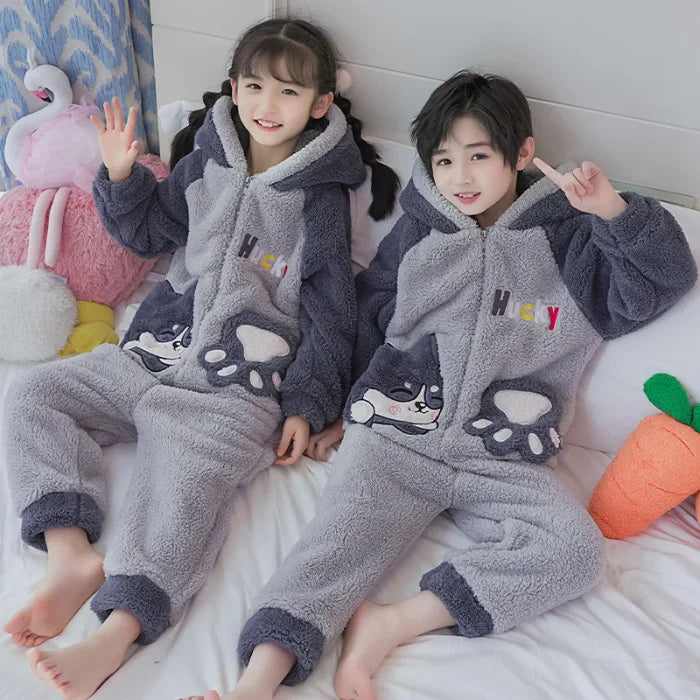 Kawaii Children Pyjamas Dinosaur Pajamas Animal Costume Anime Cosplay Clothes for Kids Boy Winter Warm Onesies Hooded Girls Loungewear ShopOnlyDeal