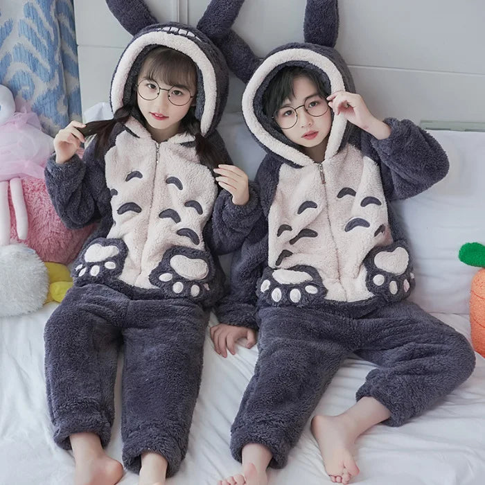 Kawaii Children Pyjamas Dinosaur Pajamas Animal Costume Anime Cosplay Clothes for Kids Boy Winter Warm Onesies Hooded Girls Loungewear ShopOnlyDeal