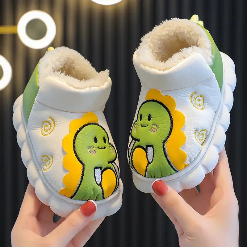 Children Snow Boot Boy Cotton Shoe Short Boot Plush Thickened Cartoon Little Dinosaur Shoe Warmth Toddler Girl Shoe Угги Детские Shop1102908918 Store