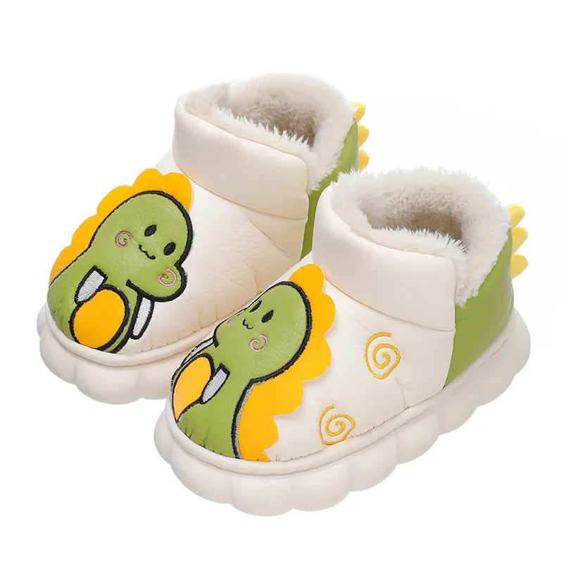 Children Snow Boot Boy Cotton Shoe Short Boot Plush Thickened Cartoon Little Dinosaur Shoe Warmth Toddler Girl Shoe Угги Детские Shop1102908918 Store