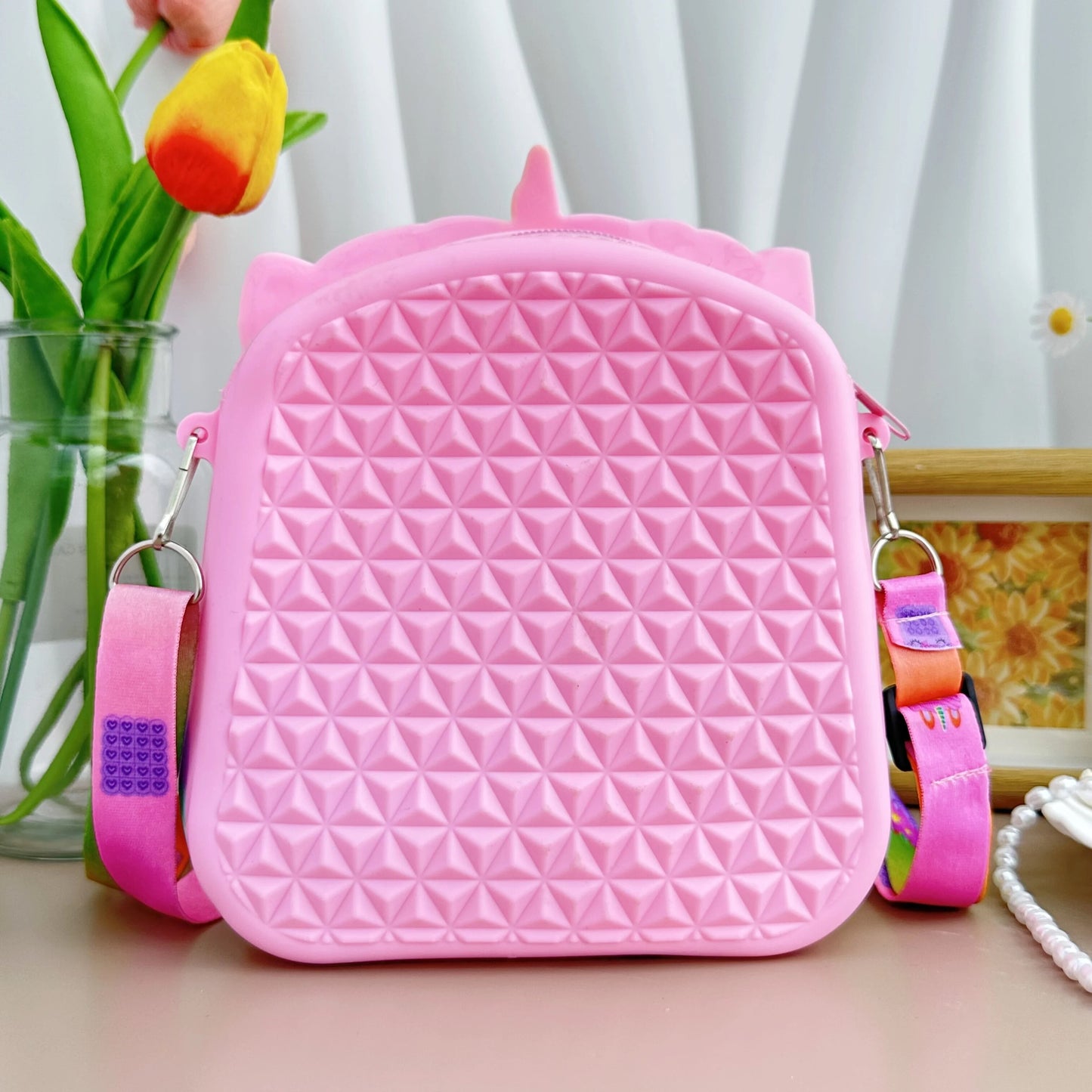 Children's Silicone Crossbody Bubble Press Toy Shoulder Bag ShopOnlyDeal