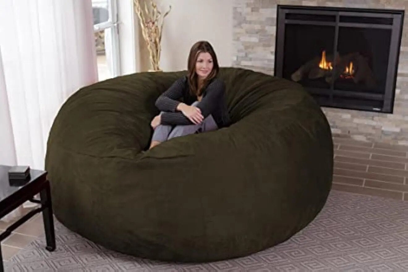 Giant Bean Bag Chill Sack Bean Bag Chair: MICRO SUEDE Giant 8' Memory Foam Furniture Bean Bag - Big Sofa with Soft Micro Fiber  bean bag ShopOnlyDeal