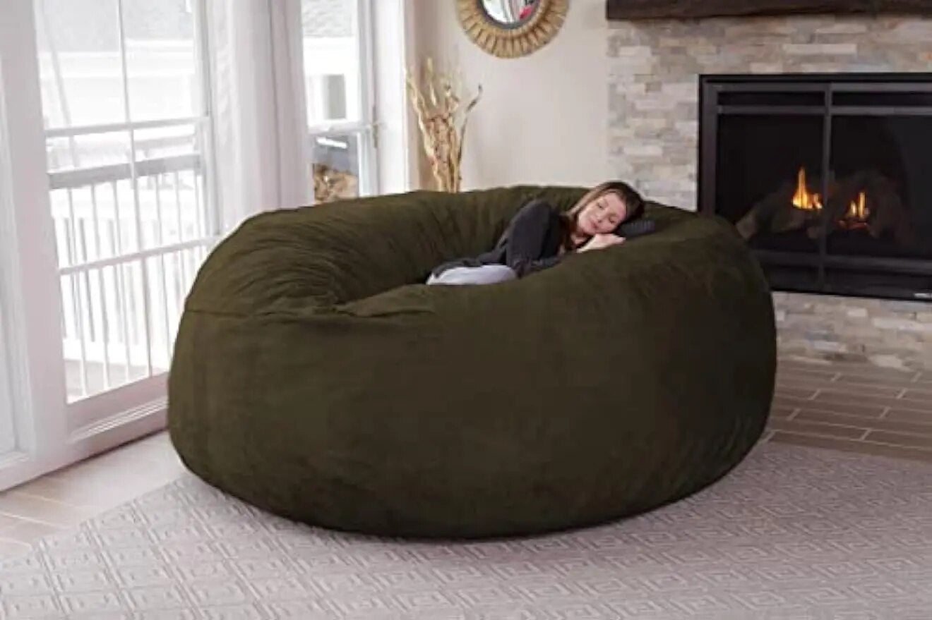 Giant Bean Bag Chill Sack Bean Bag Chair: MICRO SUEDE Giant 8' Memory Foam Furniture Bean Bag - Big Sofa with Soft Micro Fiber  bean bag ShopOnlyDeal