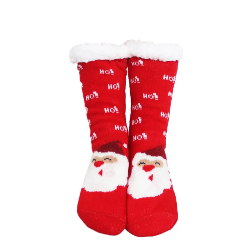 Christmas Cartoon Stockings 3D Santa Claus Snowman Stockings Clear Print Anti-shrink Xmas Socks for Home Party Gifts Decor ShopOnlyDeal