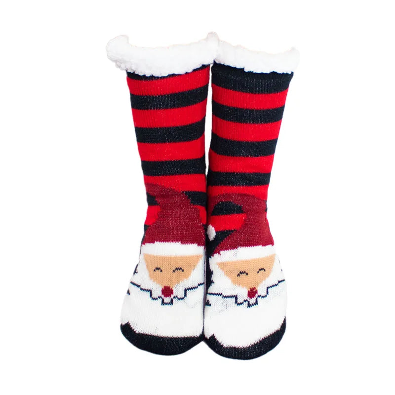 Christmas Cartoon Stockings 3D Santa Claus Snowman Stockings Clear Print Anti-shrink Xmas Socks for Home Party Gifts Decor ShopOnlyDeal