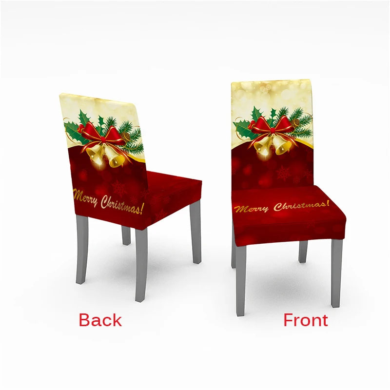 Christmas Chair Cover Elastic Santa Claus Kitchen Dinning Chair Covers Navidad Seat Slipcovers For Banquet Party Home Decor ShopOnlyDeal