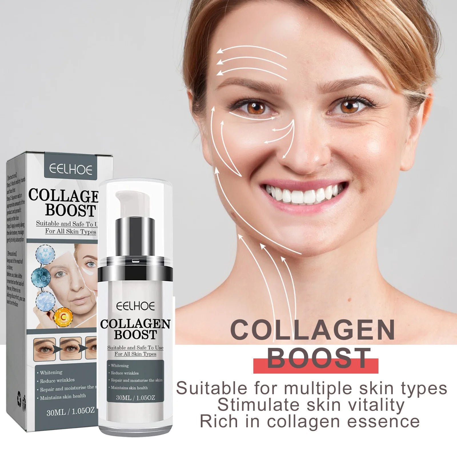 Collagen Anti Wrinkle Cream Reverse Age Recombination To Lighten Fade Fine Lines Moisturize Anti-Aging Firmen Skin Whiting Cream ShopOnlyDeal