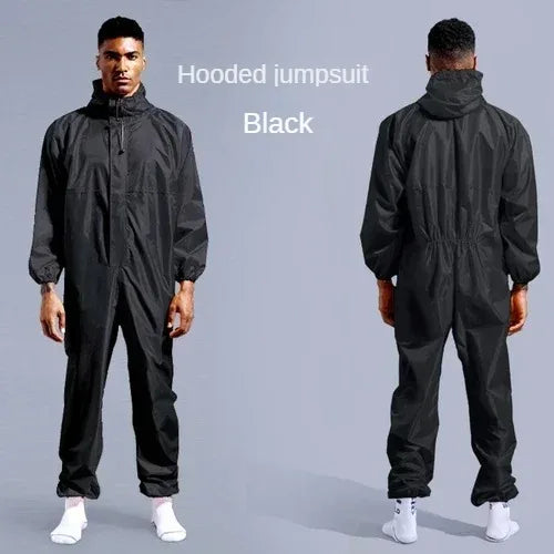 Conjoined Raincoat Coverall Hat Work Safety Clothing Adult Biker Men's Raincoat Rain Cover Chubasquero Hombre Coat Jacket Foyergo Drop Shipping Store