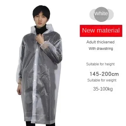 Conjoined Raincoat Coverall Hat Work Safety Clothing Adult Biker Men's Raincoat Rain Cover Chubasquero Hombre Coat Jacket Foyergo Drop Shipping Store