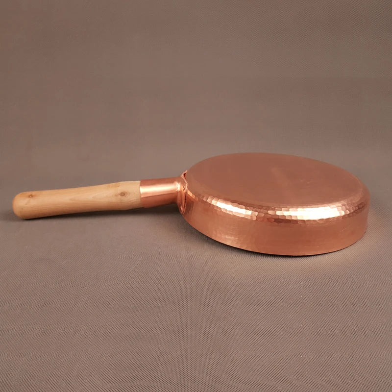 Hand Forged Pure Copper Frying Pan: Fast Heat Transfer and Non-Stick Induction Cooking ShopOnlyDeal