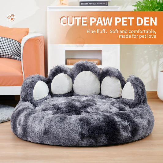 Paw Dog Bed Cozy Comfy Paw Shape Warm Dog Bed Cushion for Your Furry Friend Fluffy Dog Bed Cat Mat Deep Sleeping Warm Thickened ShopOnlyDeal