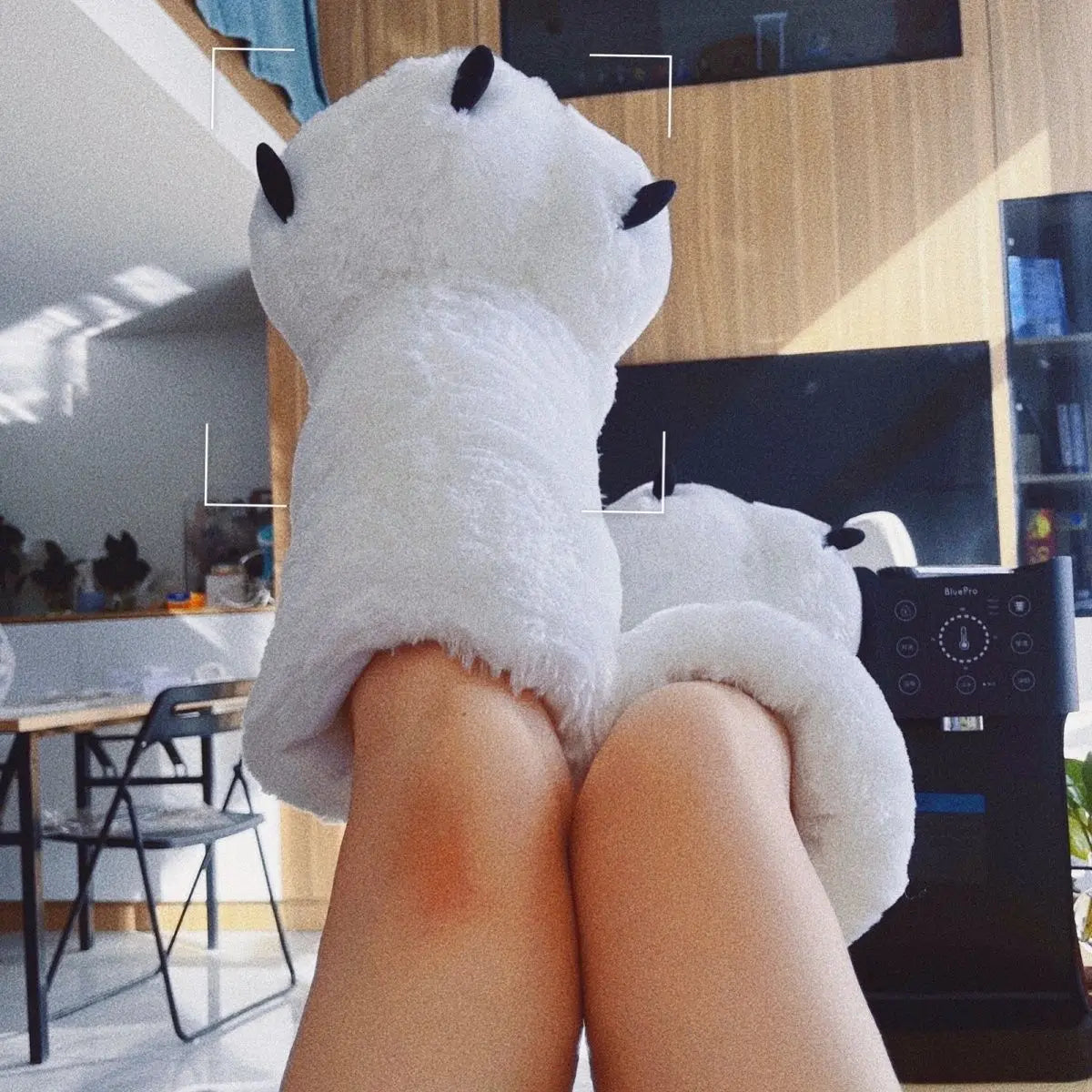 Creative Cute Bear Claw Winter Slippers Boys Girls Home Slippers Furry Warm Couple Indoor Shoes Women Cotton Boots Fur Slides ShopOnlyDeal