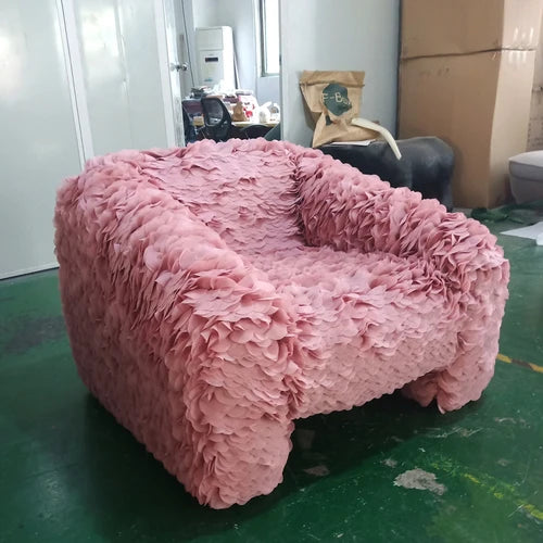 Luxury Pink Petal Chair Creative Designer Italian-Style Light Luxury Living Room Armrest Single Sofa Leisure Chair Home ShopOnlyDeal