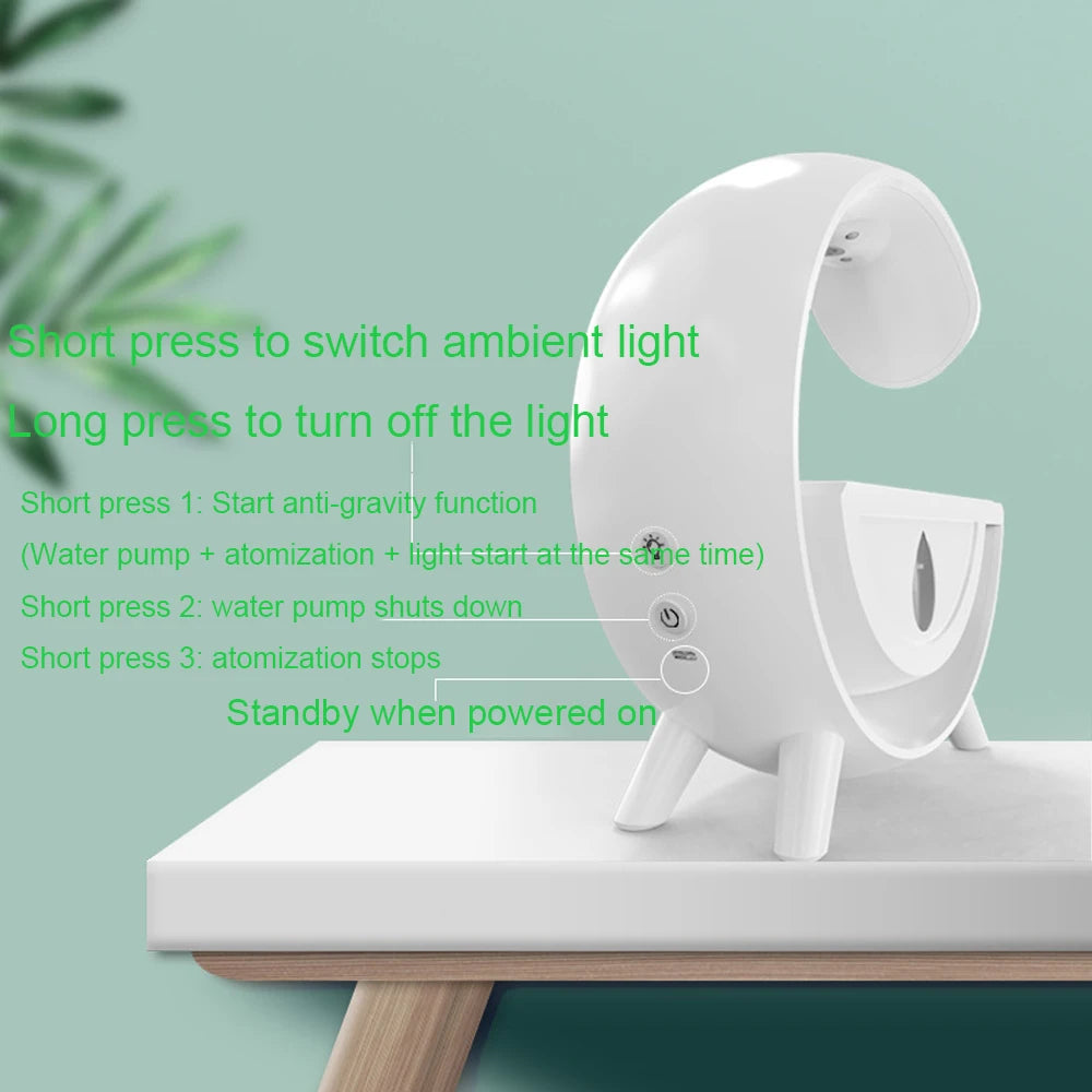 Creative Anti Gravity Humidifier Desktop Decorative Lamp, Night Light, Creative Water Droplet Reverse Flow Atmosphere Lamp ShopOnlyDeal