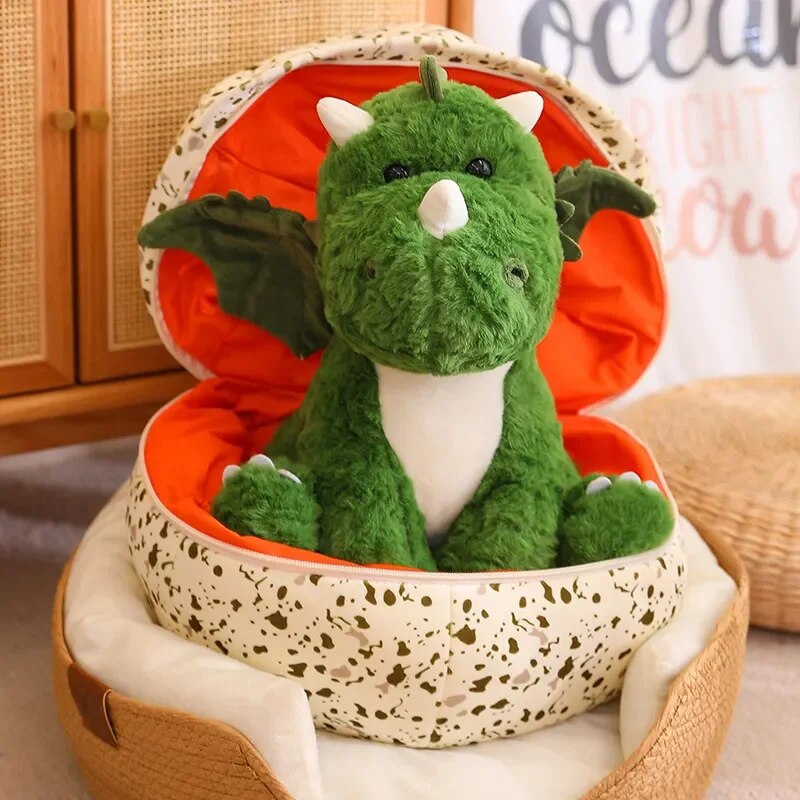 Dinosaur Egg Turn Into Dino Plush Toys Creative Stuffed Cartoon Dragon Doll Pillow Baby Sleeping Cushion for Kids Gifts ShopOnlyDeal