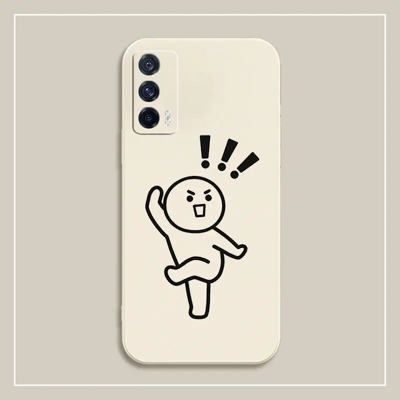 Funny Lineart Strokes Man Case for IPhone14 11 12 13 Pro Max XR XS Max 7 8 14Plus Soft Shockproof Back Bumper Cover ShopOnlyDeal