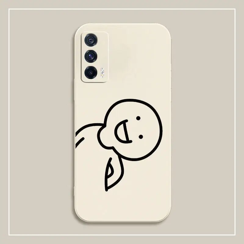 Funny Lineart Strokes Man Case for IPhone14 11 12 13 Pro Max XR XS Max 7 8 14Plus Soft Shockproof Back Bumper Cover ShopOnlyDeal