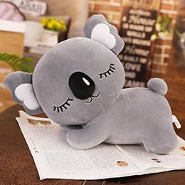 Cuddly Koala Doll Plush Toy Sleeping Kawaii Animal Lying Plushie Stuffed Peluche Grey Pink Squishy Kids Companion Gift ShopOnlyDeal