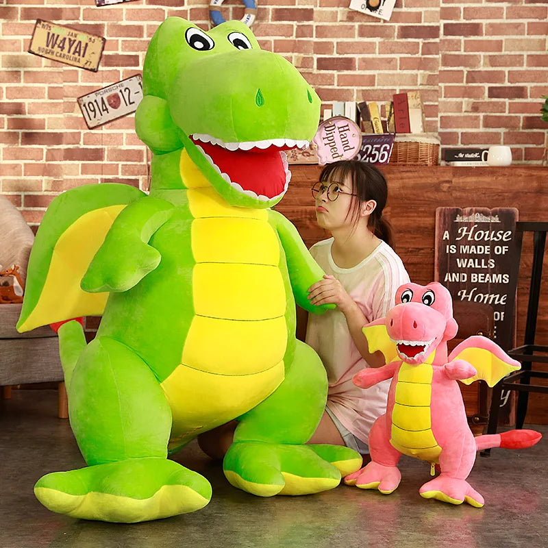 Giant Dinosaur Toy Cute 115cm Dino Plush Toys Cartoon Stuffed Tyrannosaurus Dolls for Girls Boys  Birthday Gift ShopOnlyDeal