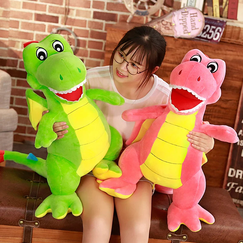 Giant Dinosaur Toy Cute 115cm Dino Plush Toys Cartoon Stuffed Tyrannosaurus Dolls for Girls Boys  Birthday Gift ShopOnlyDeal