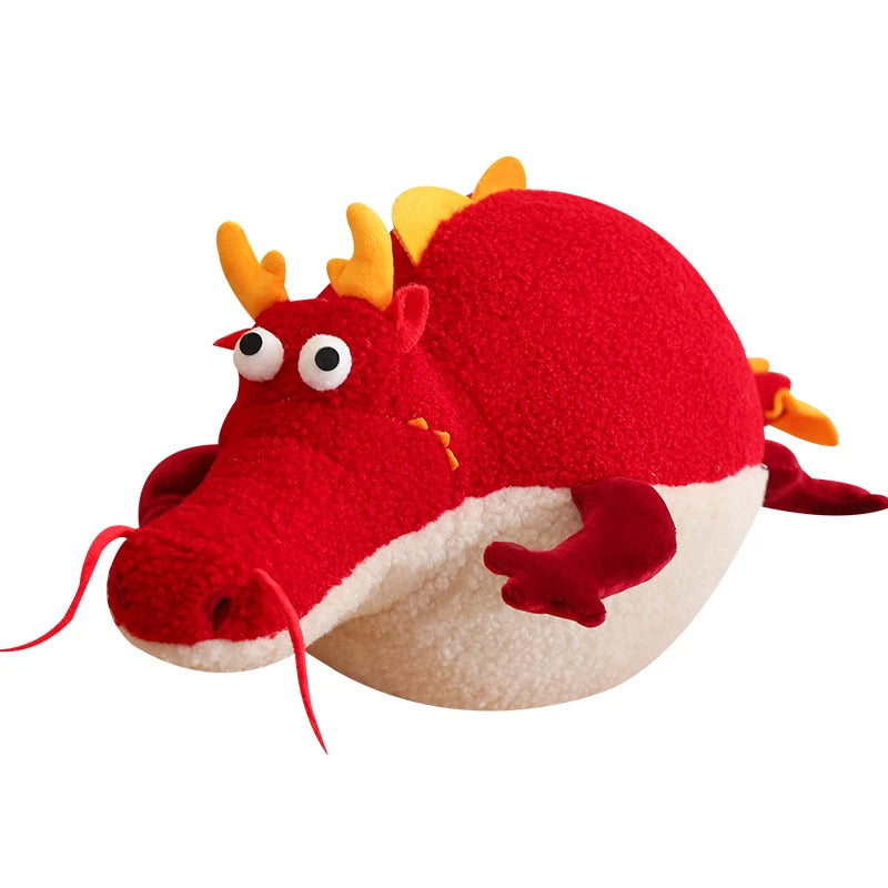 Cute Cartoon Dragon Plush Throw Pillow Toy Anime Stuffed Animals Round Fat Chubby Dragon Plushies Cushion Doll for Home Decor ShopOnlyDeal