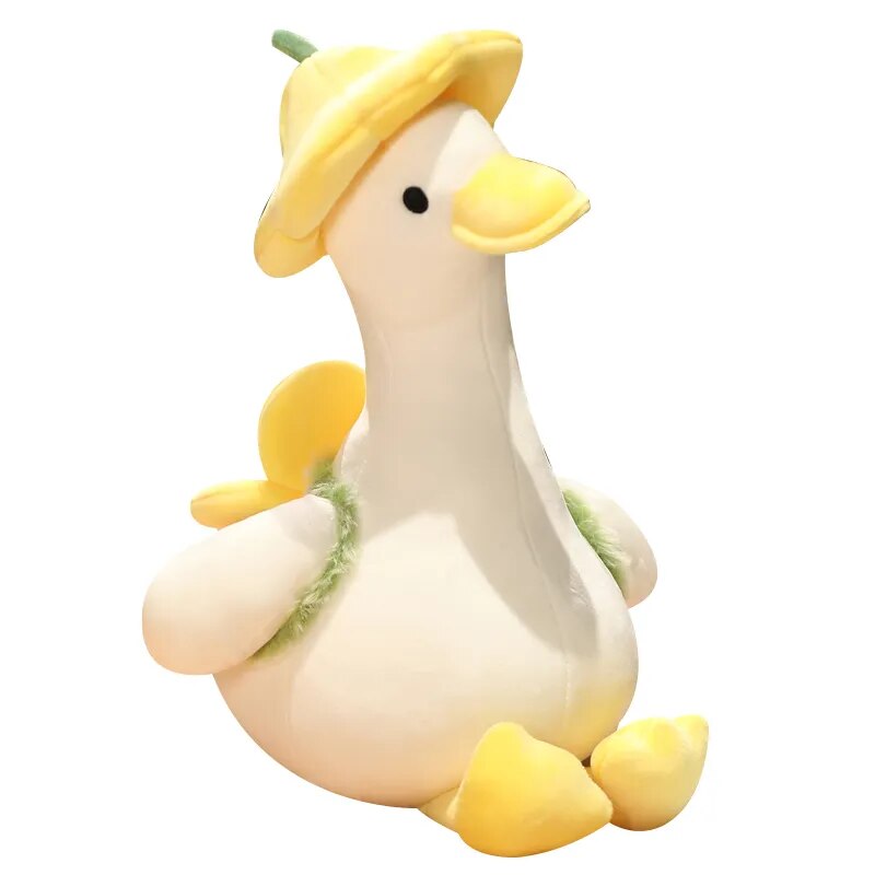 Cute Fluffy Duck Plush Toy Animal Cartoon Dressed Goose Doll Fashion Kawaii Stuffed Pillow for Kids Girls Birthday Gift 35-55CM ShopOnlyDeal