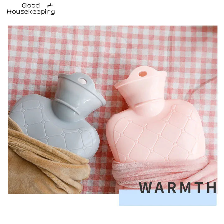 Cute Plush Hot Water Bottle Bag for Girls Plush Shoulder Hand Warmer Heat Pack Warm Belly Instant Hot Pack Winter Water Heating Pad ShopOnlyDeal