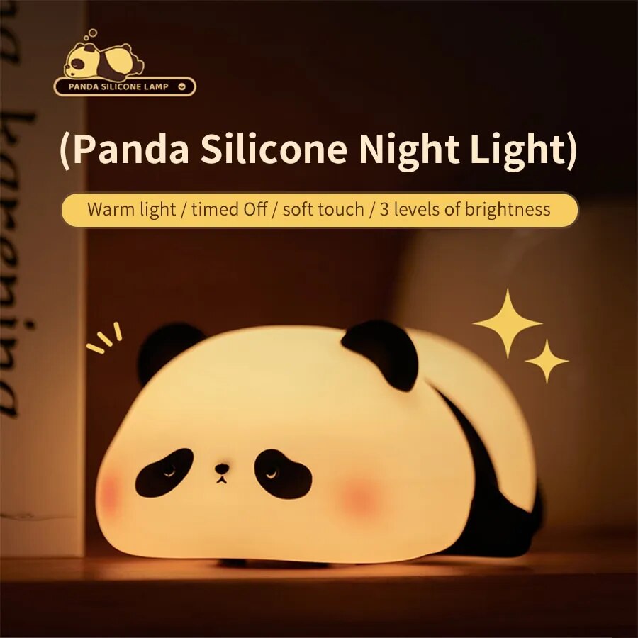 Christmas Gift Cute LED Night Light Touch Sensor Cartoon Kid's Nightlights Silicone Child Holiday Christmas Gift Bedside Lamp Bedroom Decor ShopOnlyDeal